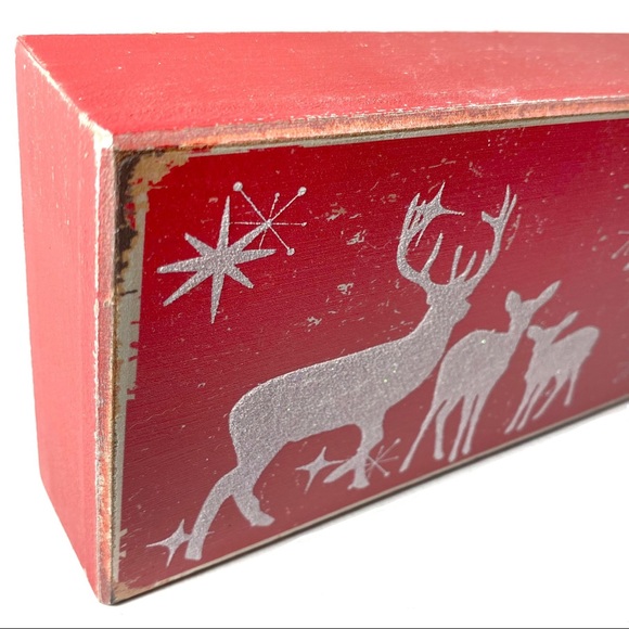 🎄 Sixtrees Wood Sign 18”  Reindeer Crossing - Picture 6 of 7